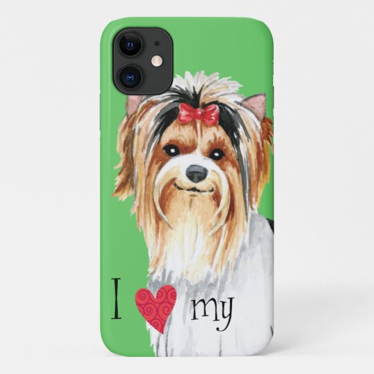 Ik hou van mijn Biewer Terrier Case-Mate iPhone Case (Achterkant)