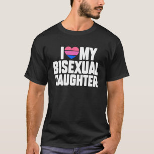 Ik hou van mijn biseksuele dochter Pride Month T-shirt