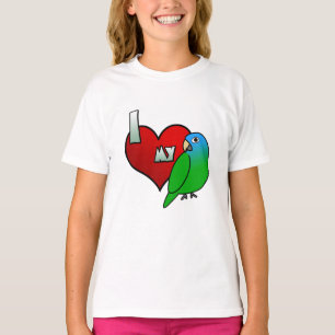Ik hou van mijn blauwe kroonkurk t-shirt