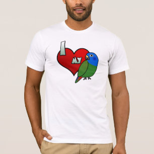 Ik hou van mijn Blauwe Pionus T-Shirt