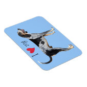 Ik hou van mijn Bluetick Coonhound Magneet (Rechterzijde)