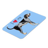 Ik hou van mijn Bluetick Coonhound Magneet (Linkerzijde)
