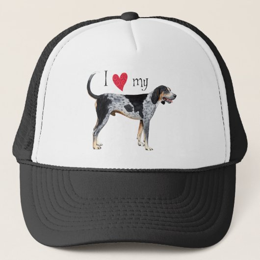 Ik hou van mijn Bluetick Coonhound Trucker Pet (Voorkant)