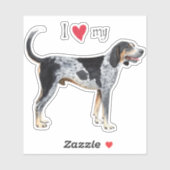 Ik hou van mijn Bluetick Coonhound Vinyl Sticker (Vel)