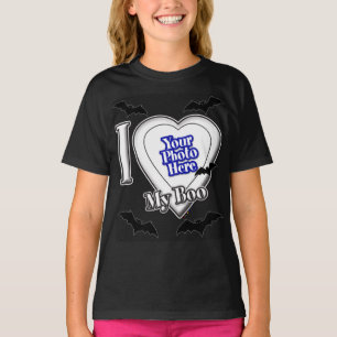 Ik hou van mijn boe met je foto met vleermuizen t-shirt