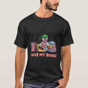 Ik hou van mijn boeken lezen boekenwurm literatuur t-shirt