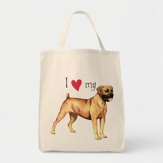 Ik hou van mijn Boerboel Tote Bag (Voorkant)