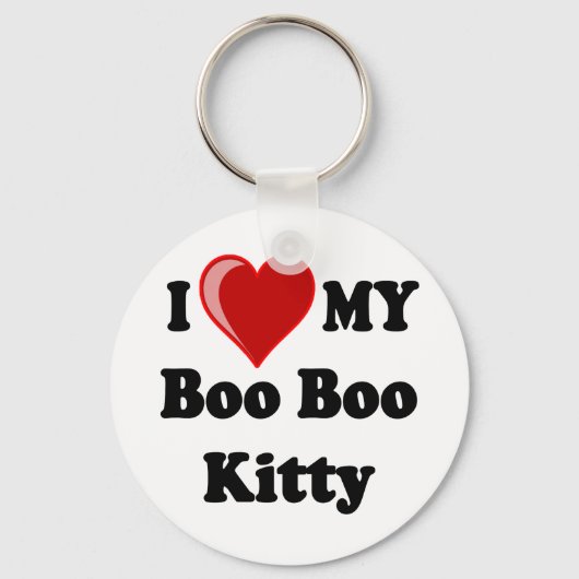 Ik hou van mijn Boo Boo Kitty Cat Sleutelhanger (Voorkant)