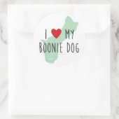 Ik hou van mijn Boonie Dog Stickers (groen) (Tas)