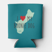 Ik hou van mijn Boonie hond Blikjeskoeler (Voorkant)