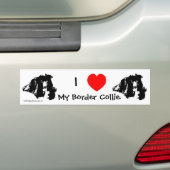 Ik hou van mijn Border Collie Bumpersticker (Op auto)