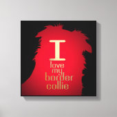 IK HOU VAN MIJN BORDER COLLIE CANVAS AFDRUK (Voorkant)