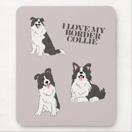 Ik hou van mijn Border Collie muismat