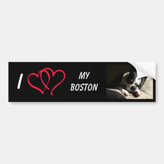 Ik hou van mijn Boston Bumpersticker (Voorkant)