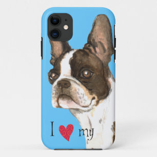 Ik hou van mijn Boston Terrier iPhone 11 Hoesje