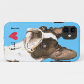 Ik hou van mijn Boston Terrier Case-Mate iPhone Case (Achterkant (horizontaal))