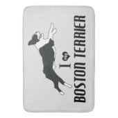 Ik hou van mijn Boston Terrier Dog Badmat (Voorkant Verticaal)
