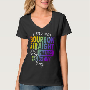 Ik hou van mijn Bourbon rechte LGBT Pride Gay Lesb T-shirt