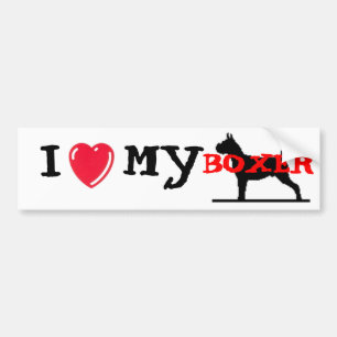 Ik hou van mijn Boxer Bumpersticker