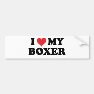 Ik hou van mijn Boxer Bumpersticker