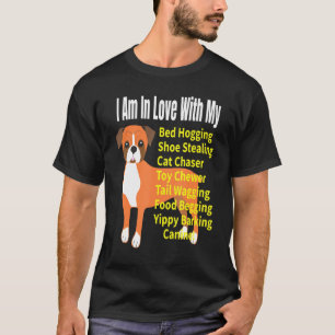 Ik hou van mijn Boxer Dog-thema T-shirt