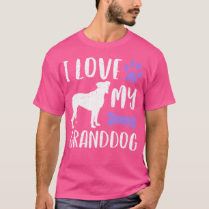 Ik hou van mijn Boxer Granddog Dog Grandma Grandpa T-shirt
