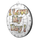 Ik hou van mijn Boy Design Cool  Collectie tekst Dartbord (Voorkant Rechts)