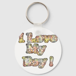 Ik hou van mijn Boy Design Cool  Collectie tekst Sleutelhanger