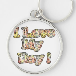 Ik hou van mijn Boy Design Cool  Collectie tekst Sleutelhanger