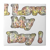 Ik hou van mijn Boy Design Cool Collectie tekst Tegeltje (Voorkant)