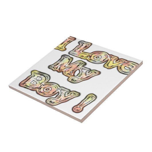 Ik hou van mijn Boy Design Cool Collectie tekst Tegeltje (Zijkant)