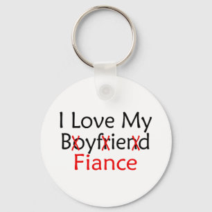 Ik hou van mijn boyvriend Fiance Sleutelhanger