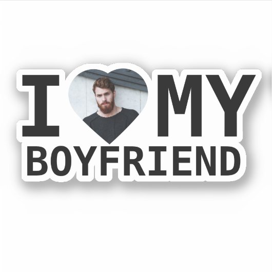 Ik hou van mijn Boyvriendin Fotosticker Sticker (Voorkant)