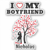 Ik hou van mijn Boyvriendin Sticker (Voorkant)