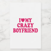 Ik hou van mijn boyvriendin voedselcontainer etiket (Enkel label)