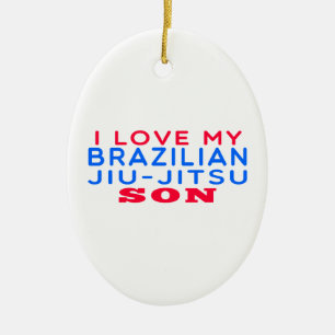 Ik hou van mijn Braziliaanse Jiu-Jitsu zoon Keramisch Ornament