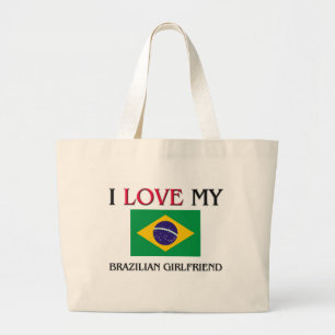 Ik hou van mijn Braziliaanse Vriendin Grote Tote Bag