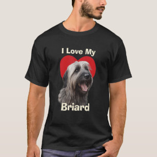 Ik hou van mijn Briard Berger de Brie Puppy Dog T-shirt