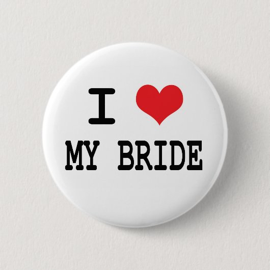 Ik hou van mijn bride Button (Voorkant)