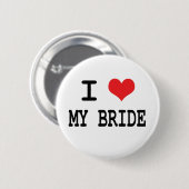 Ik hou van mijn bride Button (Voorkant /achterkant)