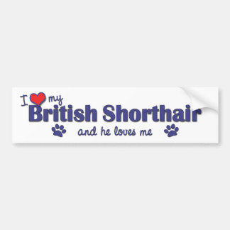 Ik hou van mijn Britse horthair (mannenkat) Bumpersticker