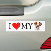 Ik hou van mijn Brittany Bumpersticker (Op auto)