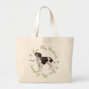Ik hou van mijn Brittany Grote Tote Bag