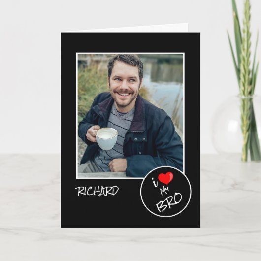 Ik hou van mijn broer, aangepaste foto – Persoonli Kaart (Voorkant)