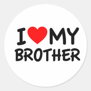 Ik hou van mijn broer ronde sticker