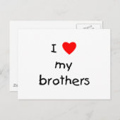 Ik hou van mijn broers briefkaart (Voorkant / Achterkant)