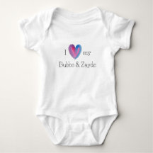 Ik hou van mijn Bubbe en Zayde Baby Bodysuit