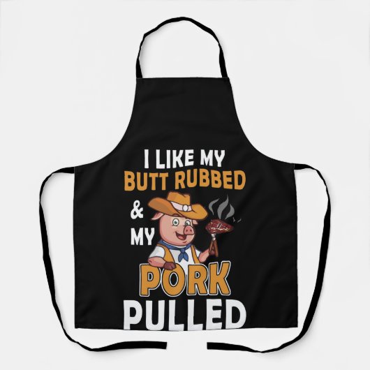 Ik hou van mijn buik en mijn varkensvlees. schort (Voorkant)