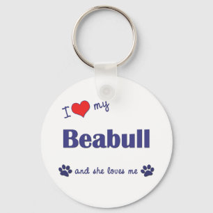 Ik hou van mijn buik (Vrouw Dog) Sleutelhanger