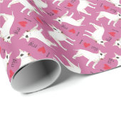 Ik hou van mijn bull Terrier Cadeaupapier (Rol Hoek)